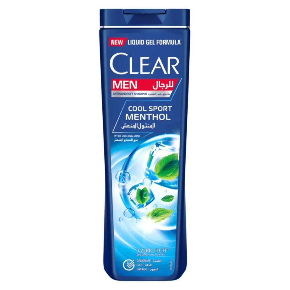 Clear Men's Anti-Dandruff Shampoo Cool Sport Menthol, 200Ml