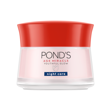 POND'S Age Miracle Night Face Cream, With Vitamin B3 and 10% Retinol C, Youthful Glow, 24 hour wrinkle correcting glow, 50g