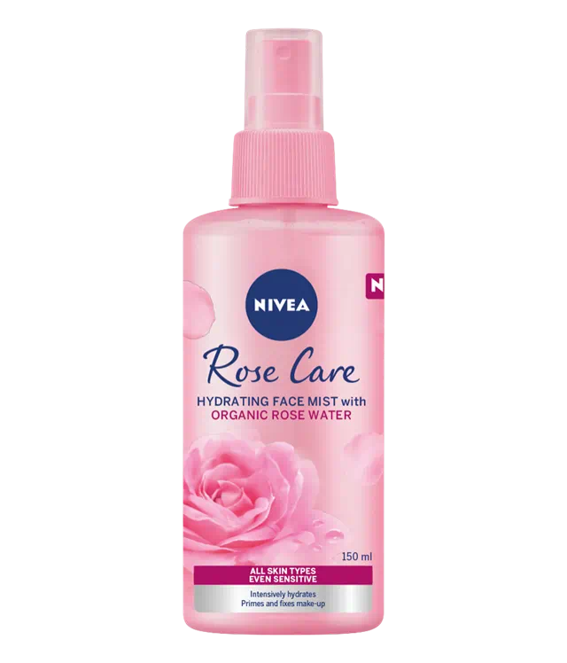 NIVEA Face Mist Hydrating, Rose Care with Organic Rose Water, All Skin Types, 150ml