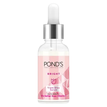 Pond's Bright Beauty Face Serum Brightens, Smoothens & Hydrates, Triple Glow Moisturizer with Niacinamide (Vitamin B3), Hyaluronic Acid and Gluta-Boost-C, 30g