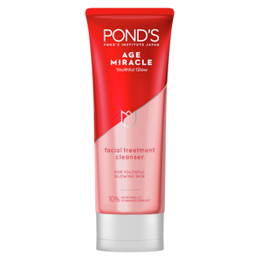 POND'S Age Miracle Face Wash With Collagen, Vitamin B3 and 10% Retinol C, Youthful Glow, 24 hour wrinkle correcting glow, 100g