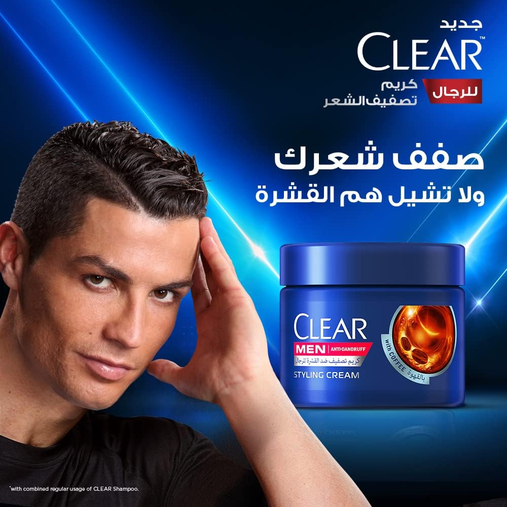 Clear Men Soft Styling Cream For Casual Hair Styling, Hairfall Defense To Style Your Hair Without Dandruff Worries, 275Ml