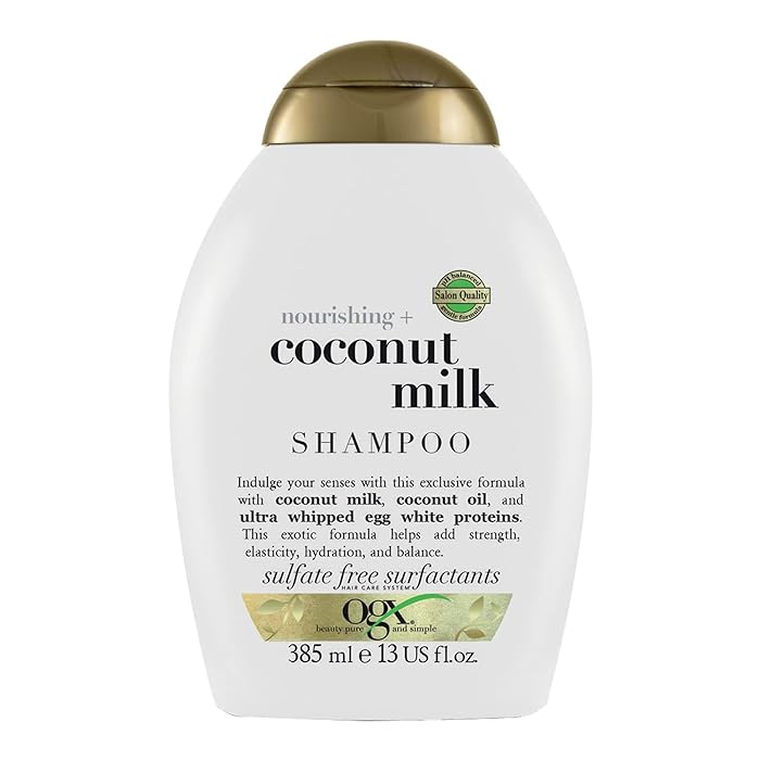 OGX, Shampoo, Nourishing+ Coconut Milk, New Gentle and PH Balanced Formula, 385ml