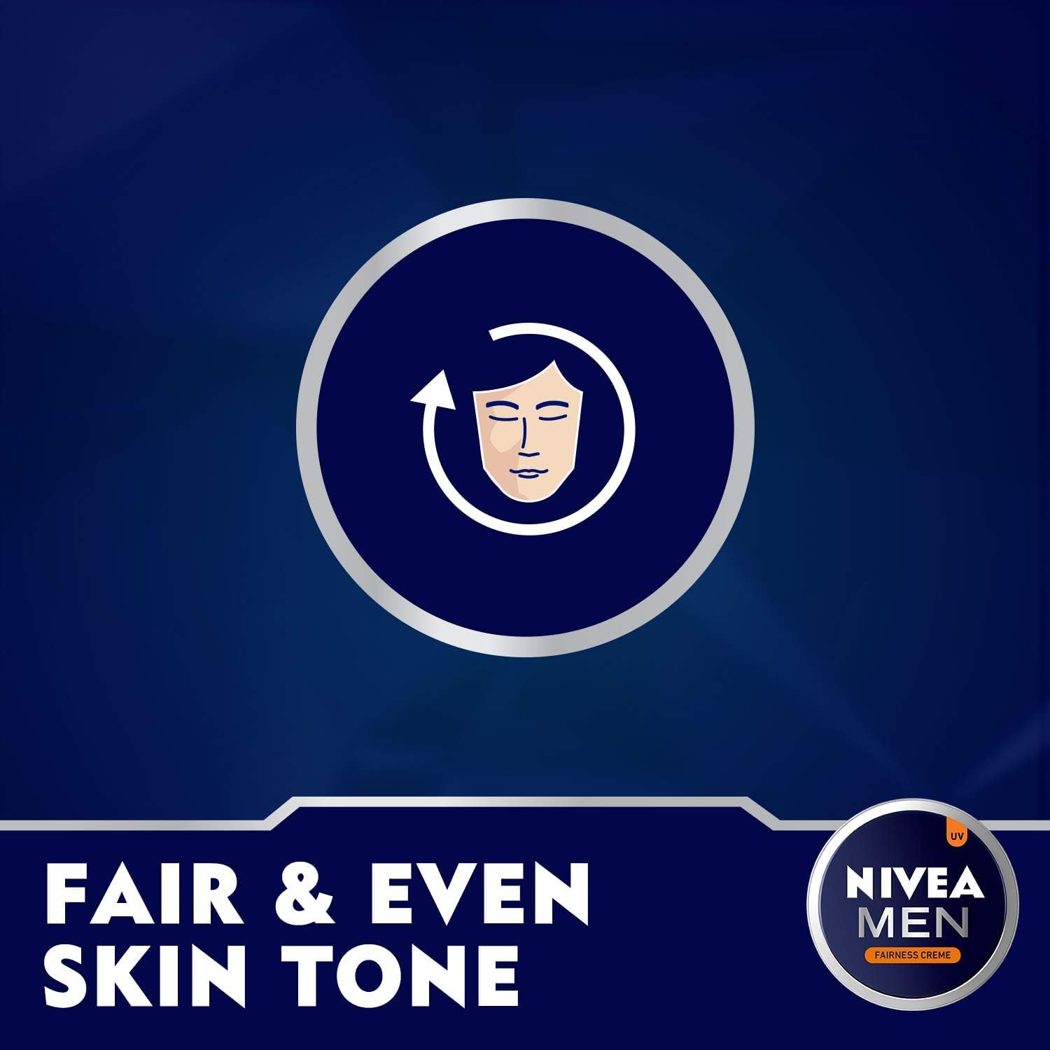NIVEA MEN Face, Body & Hands Cream, Fairness Fair & Even Skin Tone, Tin 150ml