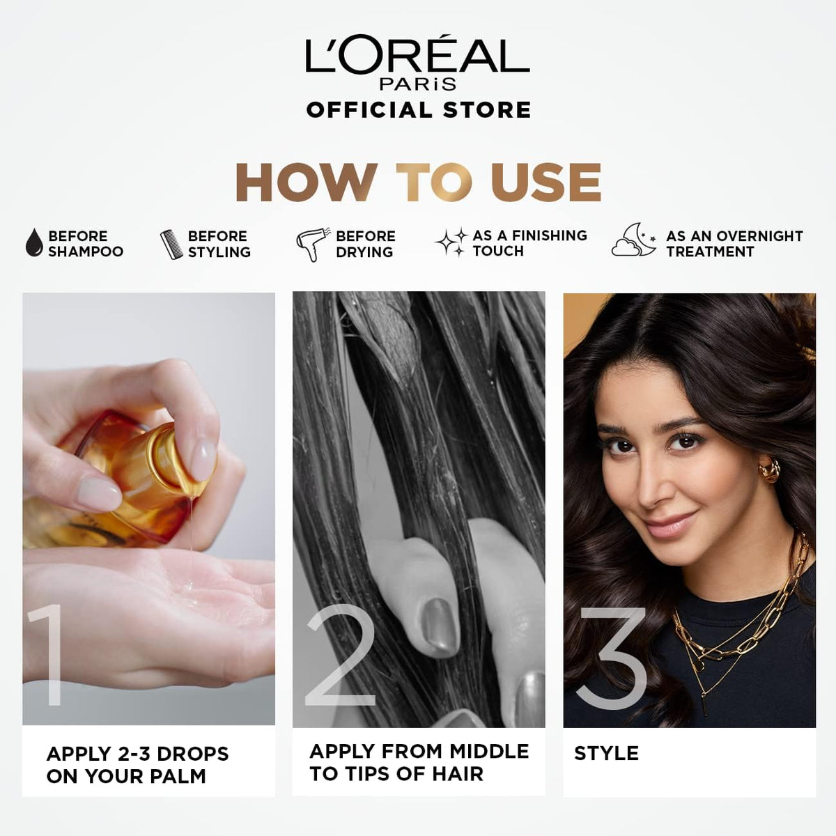 L'Oréal Paris Elvive Extraordinary Oil Serum For Dry Hair, 100 ml, Gold