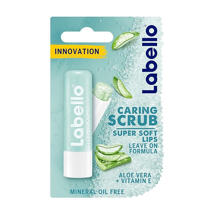 Labello Lip Scrub, Lip Caring Aloe Vera & Vitamin E, 4.8g