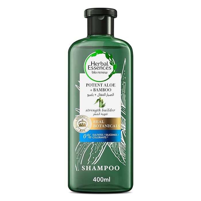 Herbal Essences Hair Strengthening Sulfate Free Potent Aloe Vera With Bamboo Natural Shampoo For Dry Hair 400ML