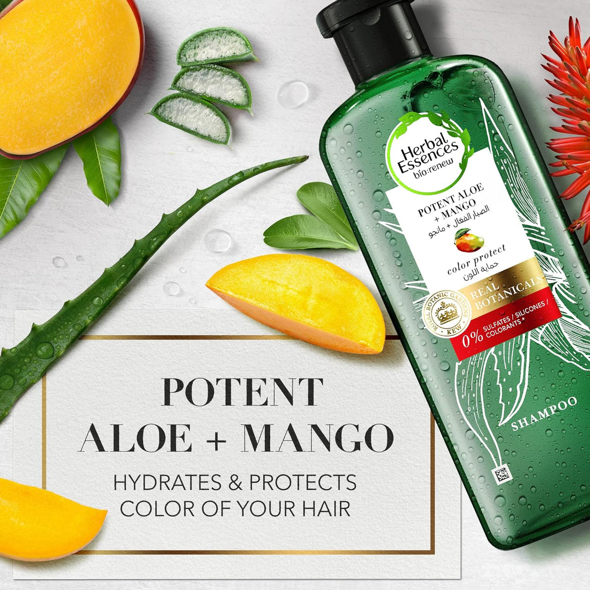 Herbal Essences Color Protect Sulfate Free Potent Aloe Vera With Mango Natural Sham