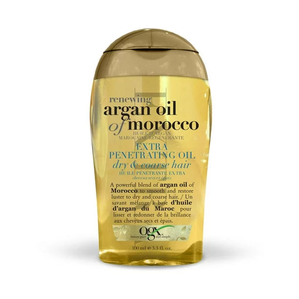 Ogx, Hair Oil, Renewing+ Argan Oil of Morocco, Extra Penetrating Oil, Dry & Coarse Hair Types, New Formula, 100Ml