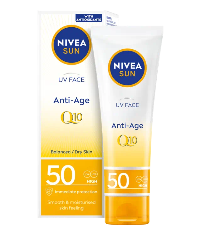 كريم الوجه صن من نيفيا، مضاد للشيخوخة بالأشعة فوق البنفسجية، عامل حماية من الشمس 50، أنبوب 50 مل 