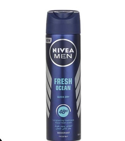 NIVEA MEN Deodorant Spray for Men, 48h Protection, Fresh Ocean Aqua Scent, 150ml